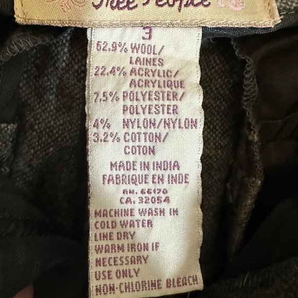 Vintage Free People WOOL buckle waist trousers Gray - Picture 5 of 16